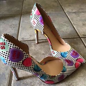 Jessica Simpson Valentine’s Candy heels in a size 8.5